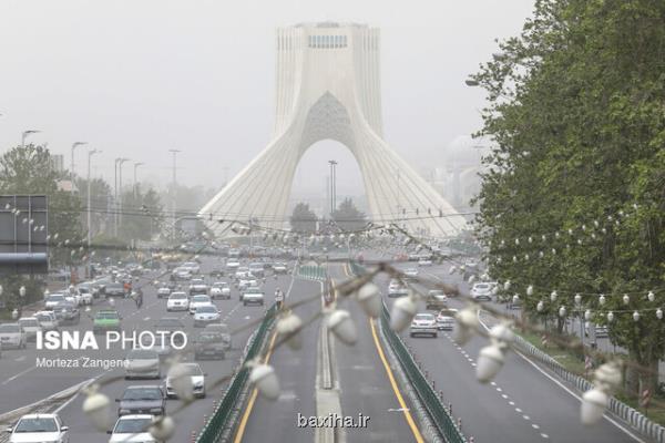 خیزش گرد و خاک در نیمه جنوبی و غربی تهران