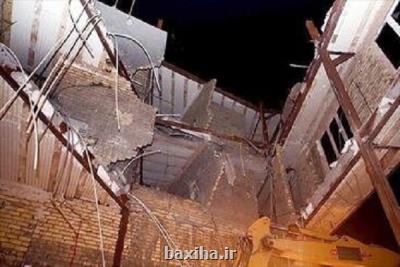 ریزش ساختمان چهارطبقه در تبریز